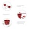 Glitzhome® 21.5'' Red Metal Bicycle Plant Stand